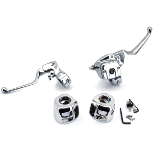 CUSTOM STYLE HANDLEBAR CONTROL KITS GZP H.bar controls chrome 11/16" 96-up