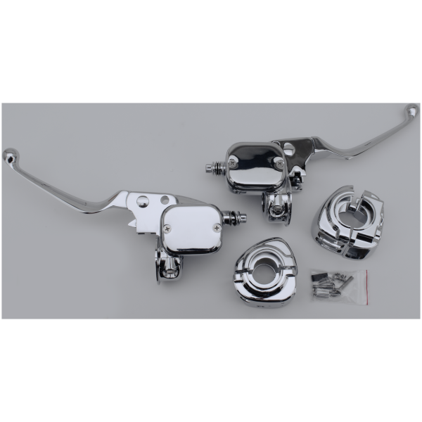 CHROME HANDLEBAR CONTROL KITS GZP H/bar ctr kit F*ST07 FXD07 11/16"br+