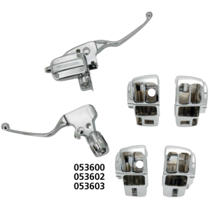 HANDLEBAR CONTROL KITS FOR TOURING MODELS GZP Chr HB controls cable clt FLH*08-16