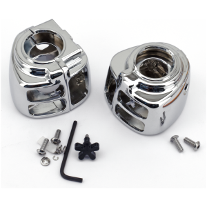 1996 STYLE HANDLEBAR CONTROL KITS GZP Chrome Switch housing kit 96-06