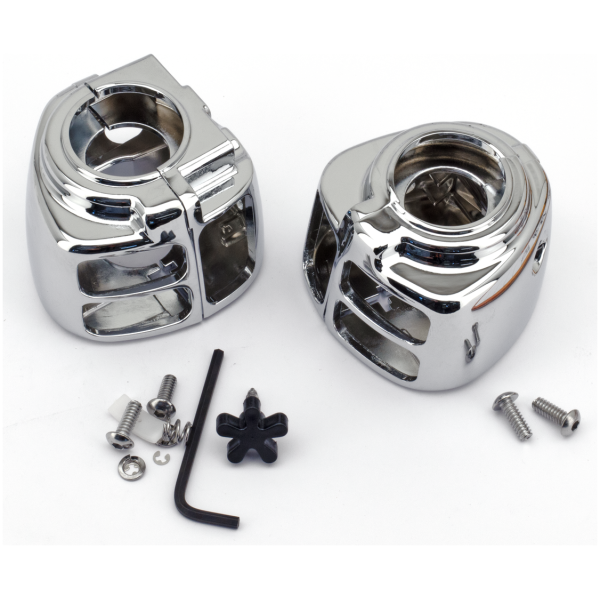 1996 STYLE HANDLEBAR CONTROL KITS GZP Chrome Switch housing kit 96-06