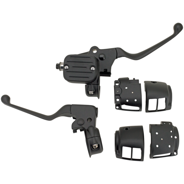 1996 STYLE HANDLEBAR CONTROL KITS GZP Matte Black Handlebar cntrl kit 9/16