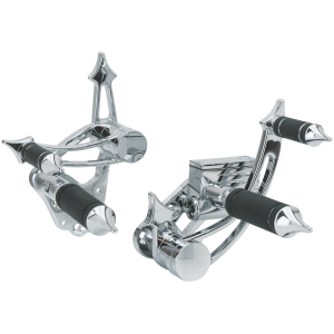 "GLADIATOR" BILLET ALUMINUM FORWARD CONTROL KITS FOR FX, FL AND SOFTAIL GZP Chr Gladiator FWD ctrls 5/8" F*ST84