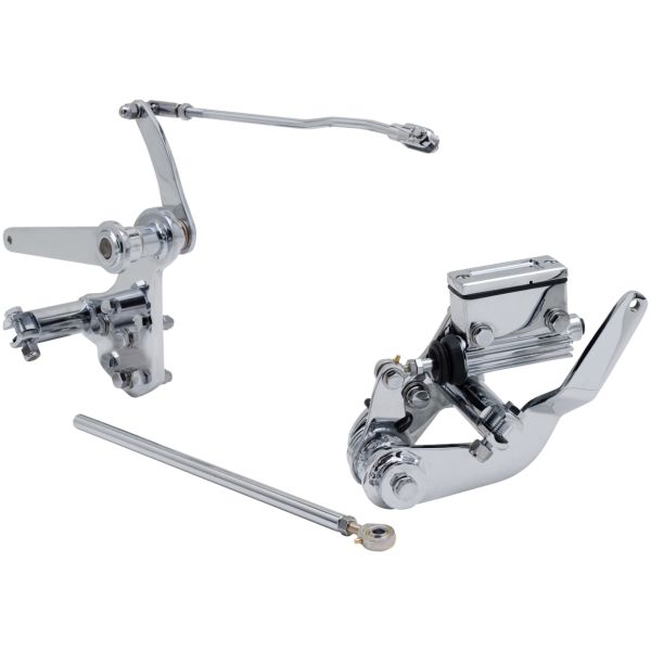 CHROME FORWARD CONTROL KITS WITH MASTER CYLINDER FOR BIG TWIN GZP Forward controls w/o pegs BT58-86 F*