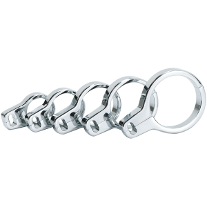 CHROME PLATED BILLET ALUMINUM DUAL CABLE CLAMPS GZP Chrome Billet Alum. Cable clamp 1.00