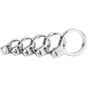 CHROME PLATED BILLET ALUMINUM DUAL CABLE CLAMPS GZP Chrome Billet Alum. Cable clamp 1.25