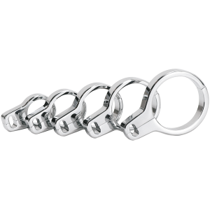 CHROME PLATED BILLET ALUMINUM DUAL CABLE CLAMPS GZP Chrome Billet Alum. Cable clamp 2.00