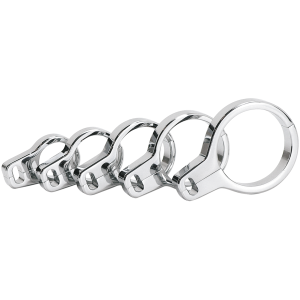 CHROME PLATED BILLET ALUMINUM DUAL CABLE CLAMPS GZP Chrome Billet Alum. Cable clamp 2.00