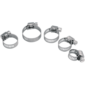 STAINLESS STEEL UNIVERSAL HOSE CLAMPS GZP 10pck Hose clamp 7/32" thru 5/8" sta