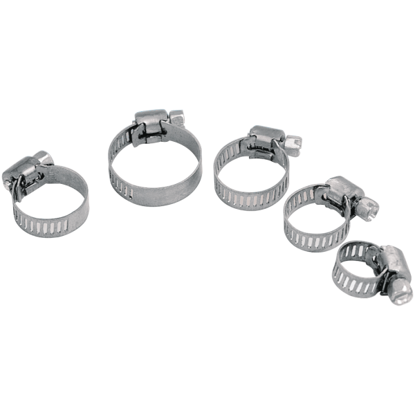STAINLESS STEEL UNIVERSAL HOSE CLAMPS GZP 10pck Hose clamp 7/32" thru 1/2" sta