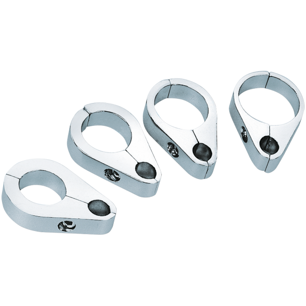 CHROME PLATED CABLE AND OIL LINE CLAMPS GZP 1" Clutch cable clamp chrome plat
