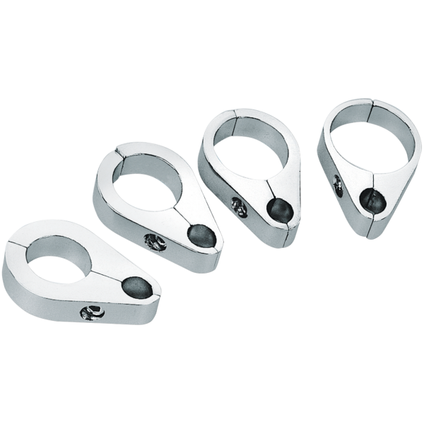 CHROME PLATED CABLE AND OIL LINE CLAMPS GZP 1 1/8" clutch cable clamp chrome pla