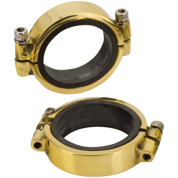 2 PIECE MANIFOLD CLAMPS GZP Brass band style intake clamp set