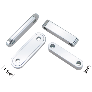 CHROME FRONT FENDER SPACERS GZP Chrome front fender spacers T=1" L=3