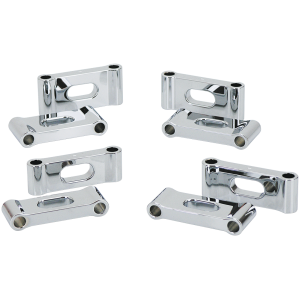 CHROME "TRAPDOOR" FRONT FENDER SPACERS GZP Chrome slotted 1" front fender space