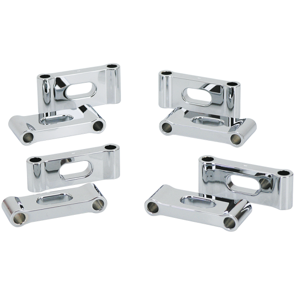 CHROME "TRAPDOOR" FRONT FENDER SPACERS GZP Chrome slotted 1" front fender space