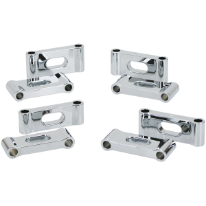 CHROME "TRAPDOOR" FRONT FENDER SPACERS GZP Chr Slotted 1-3/8" front fender spac