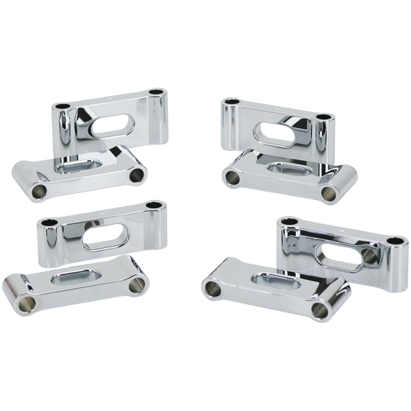 CHROME "TRAPDOOR" FRONT FENDER SPACERS GZP Chr Slotted 1-3/8" front fender spac