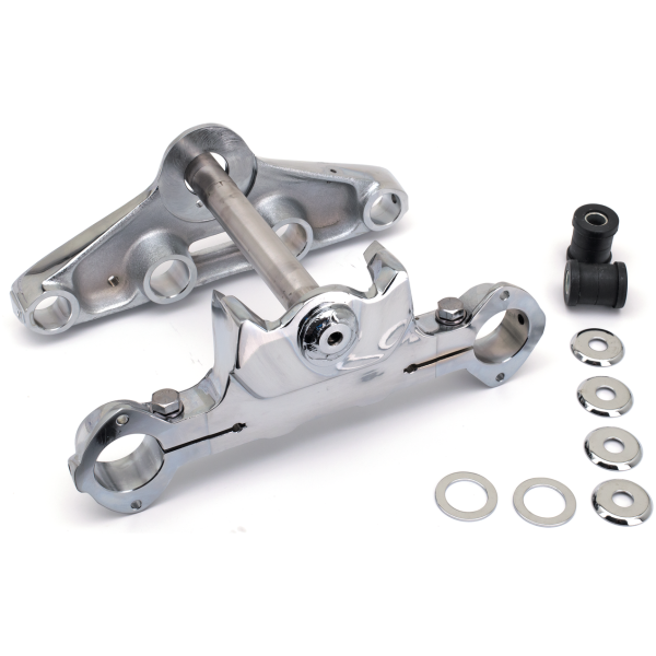 FL STYLE TRIPLE TREES GZP Triple Tree W-Glide Chrome straight