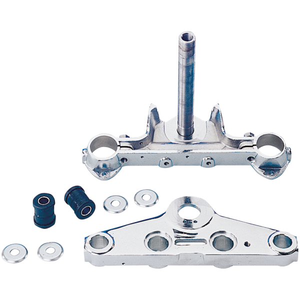 FL STYLE TRIPLE TREES GZP Triple Tree W-Glide chrome -2 degr.