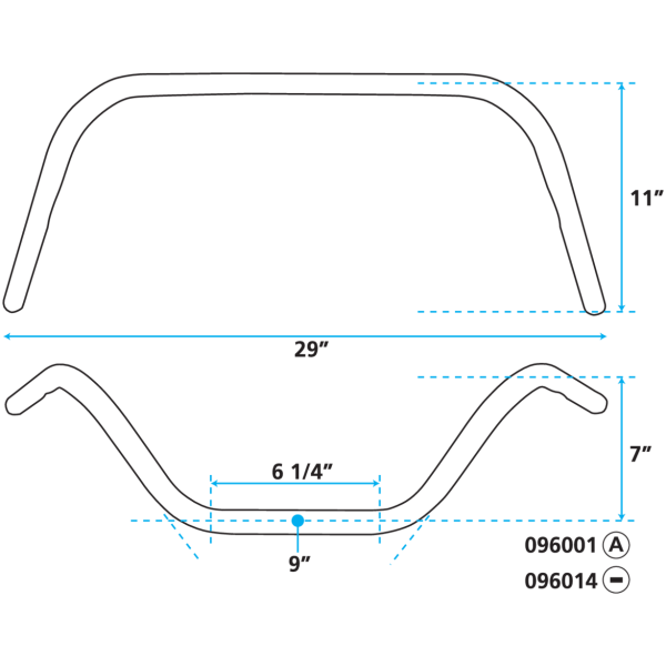 ZODIAC ONE INCH DIAMETER APE HANGER HANDLEBARS GZP Handlebar Harley low rise 1", 82u