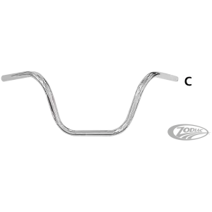 ZODIAC ONE INCH DIAMETER APE HANGER HANDLEBARS GZP Handlebar Harley stock 82up 1"