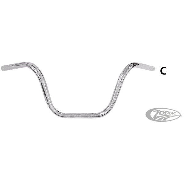 ZODIAC ONE INCH DIAMETER APE HANGER HANDLEBARS GZP Handlebar Harley stock 82up 1"