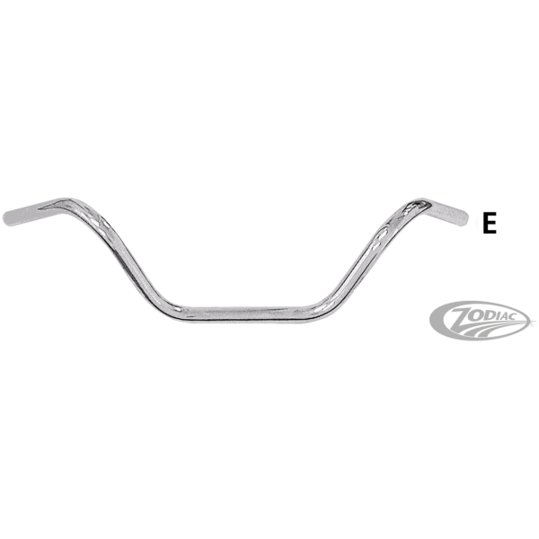 ZODIAC ONE INCH DIAMETER APE HANGER HANDLEBARS GZP Handlebar Harley low rise 1" thru