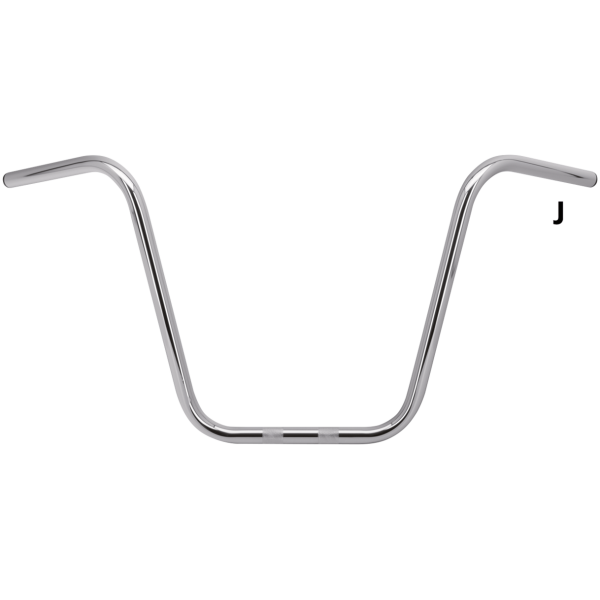 ZODIAC ONE INCH DIAMETER APE HANGER HANDLEBARS GZP Apehanger 16" rise w/o dimple