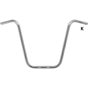 ZODIAC ONE INCH DIAMETER APE HANGER HANDLEBARS GZP Apehanger 18" rise w/o dimple