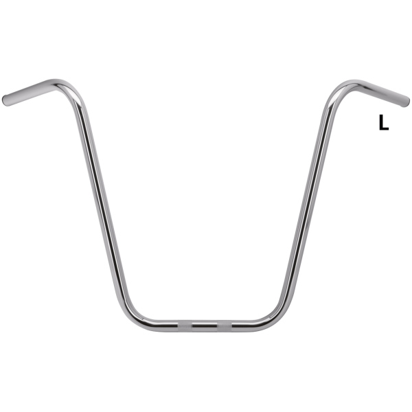 ZODIAC ONE INCH DIAMETER APE HANGER HANDLEBARS GZP Apehanger 20" rise w/o dimple