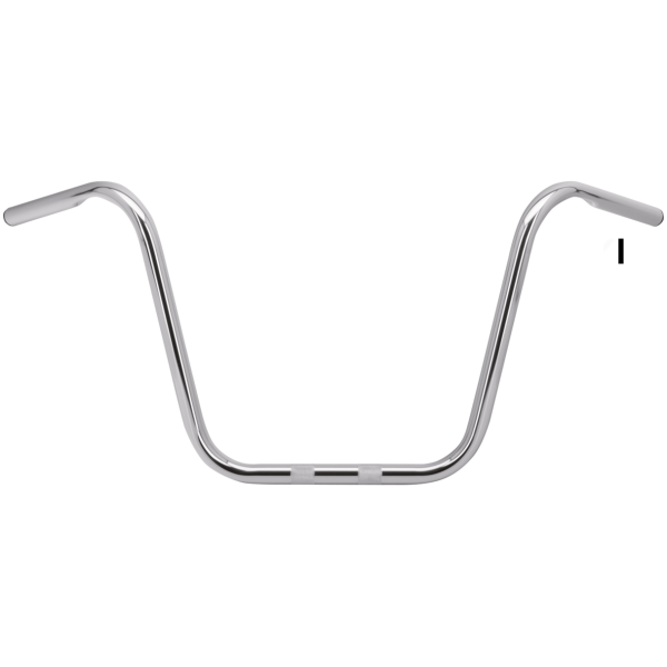 ZODIAC ONE INCH DIAMETER APE HANGER HANDLEBARS GZP Apehanger 14" rise with dimple