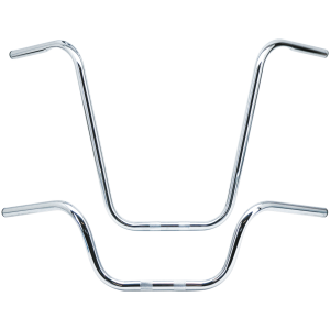 ZODIAC ONE INCH DIAMETER APE HANGER HANDLEBARS GZP Apehanger 8" rise with dimple