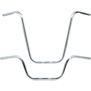 ZODIAC ONE INCH DIAMETER APE HANGER HANDLEBARS GZP Apehanger 8" rise with dimple