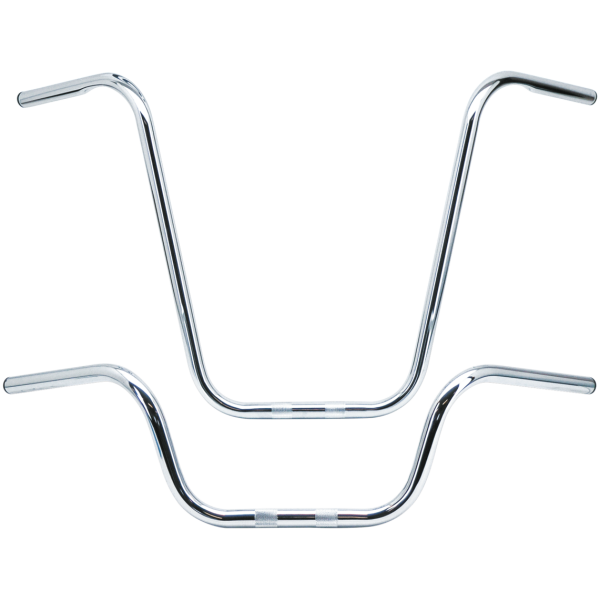 ZODIAC ONE INCH DIAMETER APE HANGER HANDLEBARS GZP Apehanger 8" rise with dimple