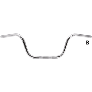 ZODIAC ONE INCH DIAMETER APE HANGER HANDLEBARS GZP Apehanger 8" rise w/o dimple
