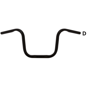 ZODIAC ONE INCH DIAMETER APE HANGER HANDLEBARS GZP Solo black XL mini ape w/dimples