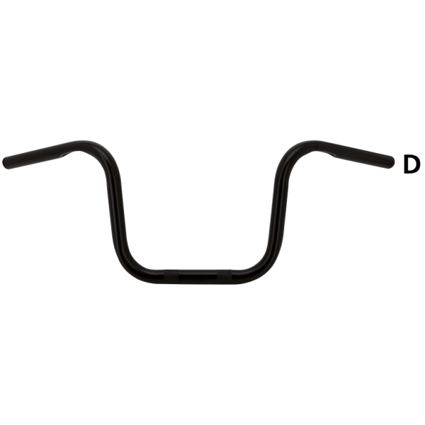 ZODIAC ONE INCH DIAMETER APE HANGER HANDLEBARS GZP Solo black XL mini ape w/dimples