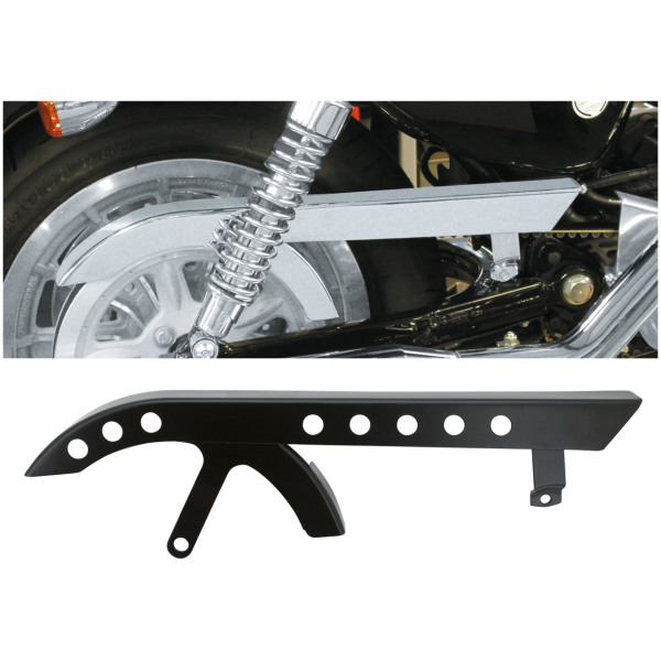 SPORTSTER BELT GUARD GZP Black upper belt guard w/holes XL04-