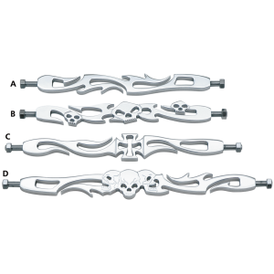 BILLET CHROME CUSTOM SHIFTER RODS GZP Shift rod Skull LCR Billet Alu Chr11