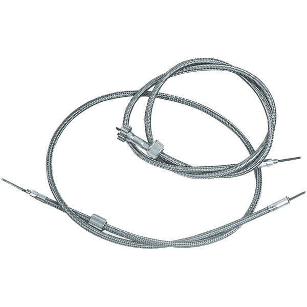 FRONT WHEEL DRIVE SPEEDO CABLES GZP Braided Clear Coated speedo cable L=