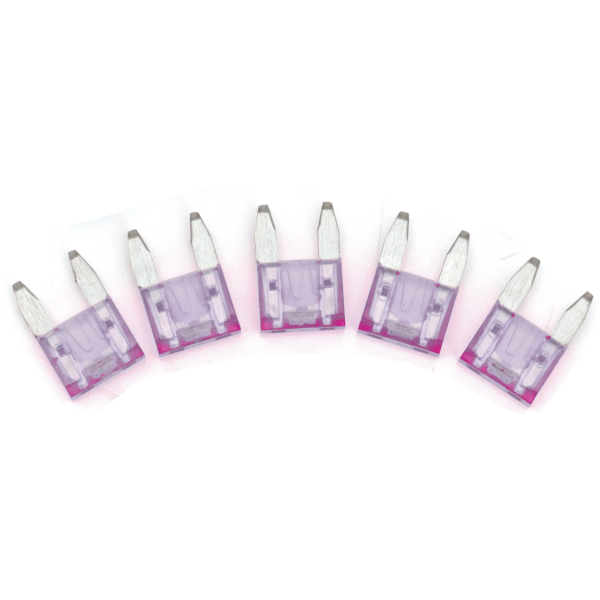 TELL-TALE BLADE TYPE MINI FUSES GZP 5pck Mini Led detectr fuse violet 3A