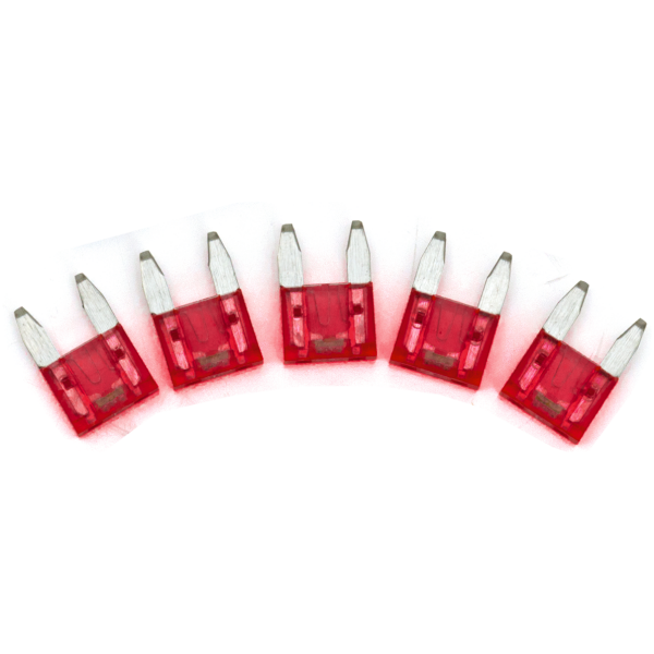 TELL-TALE BLADE TYPE MINI FUSES GZP 5pck Mini Led detector fuse Red 10A