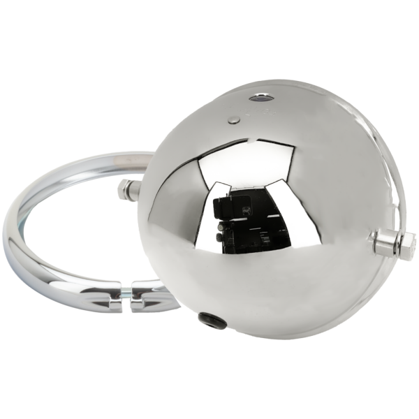 5 1/2" CHROME BATES STYLE HEADLIGHTS GZP Headlight side mount 5 1/2 shell