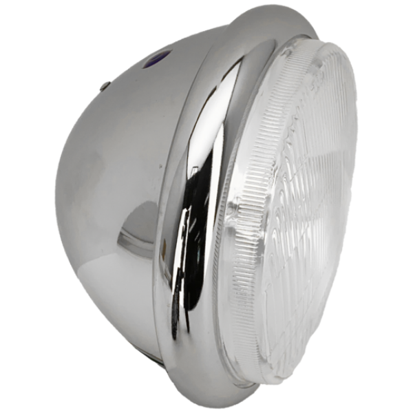 5 1/2" CHROME BATES STYLE HEADLIGHTS GZP Bottom mount headlight 5-1/2" 12V100