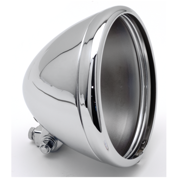SPRINGER STYLE HEADLIGHT LATE MODEL GZP Chrome 7" springer h/l housing only