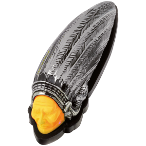 INDIAN HEAD FENDER LIGHTS GZP Chr Indian fender light Ivory lens