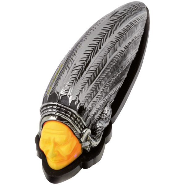 INDIAN HEAD FENDER LIGHTS GZP Chr Indian fender light Ivory lens