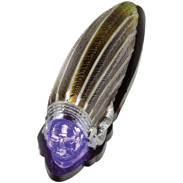 INDIAN HEAD FENDER LIGHTS GZP Gold Indian fender light blue LED