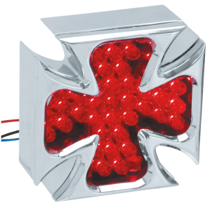 GZP LED billet chr. Maltese cross baklampa